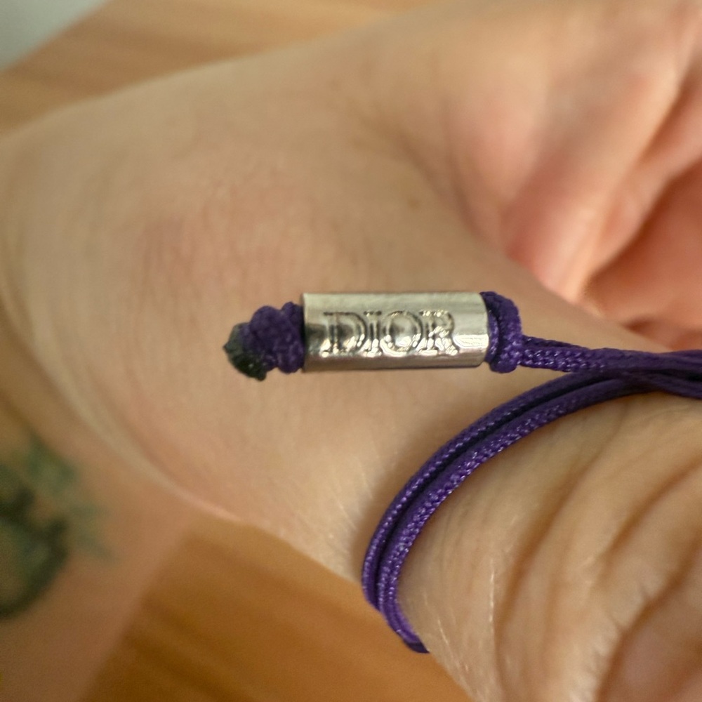 Christian Dior x ERL Purple Technical Rope and Purple Crystals Bracelet - Picture 4 of 10